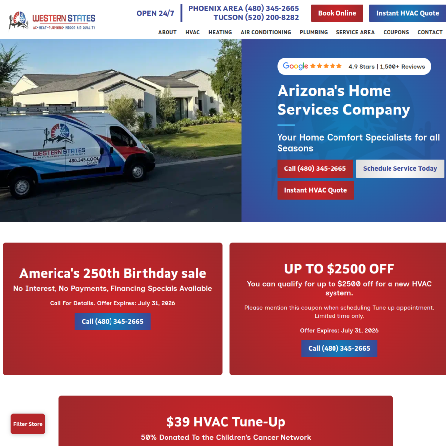 westernstateshomeservices.com homepage screenshot