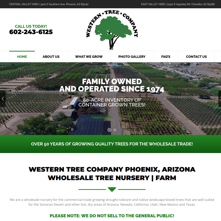 westerntree.com homepage screenshot