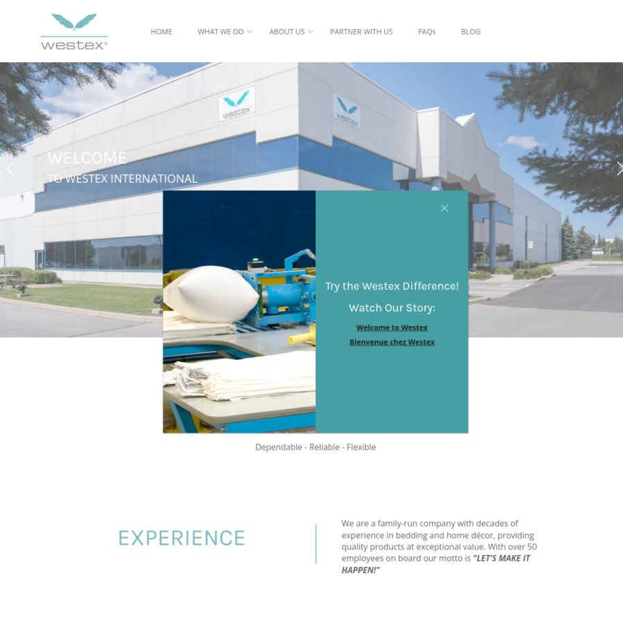 westex-intl.com homepage screenshot