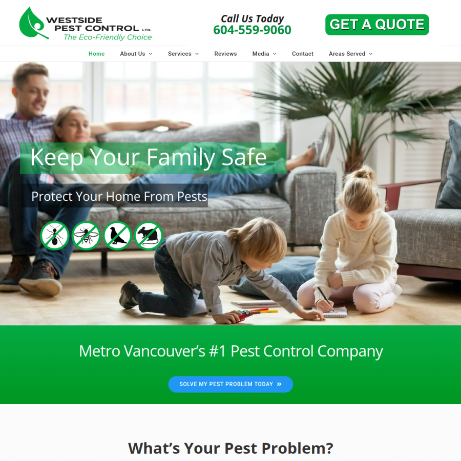 westsidepestcontrol.com homepage screenshot