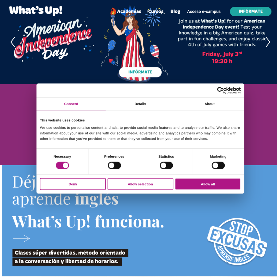 whatsup.es homepage screenshot