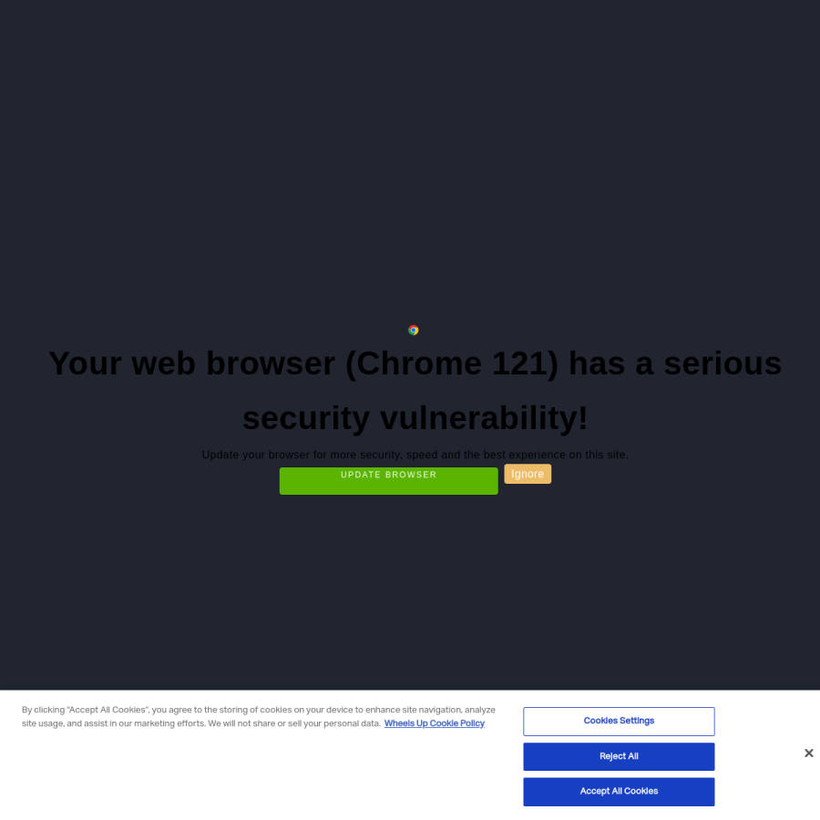 wheelsup.com homepage screenshot