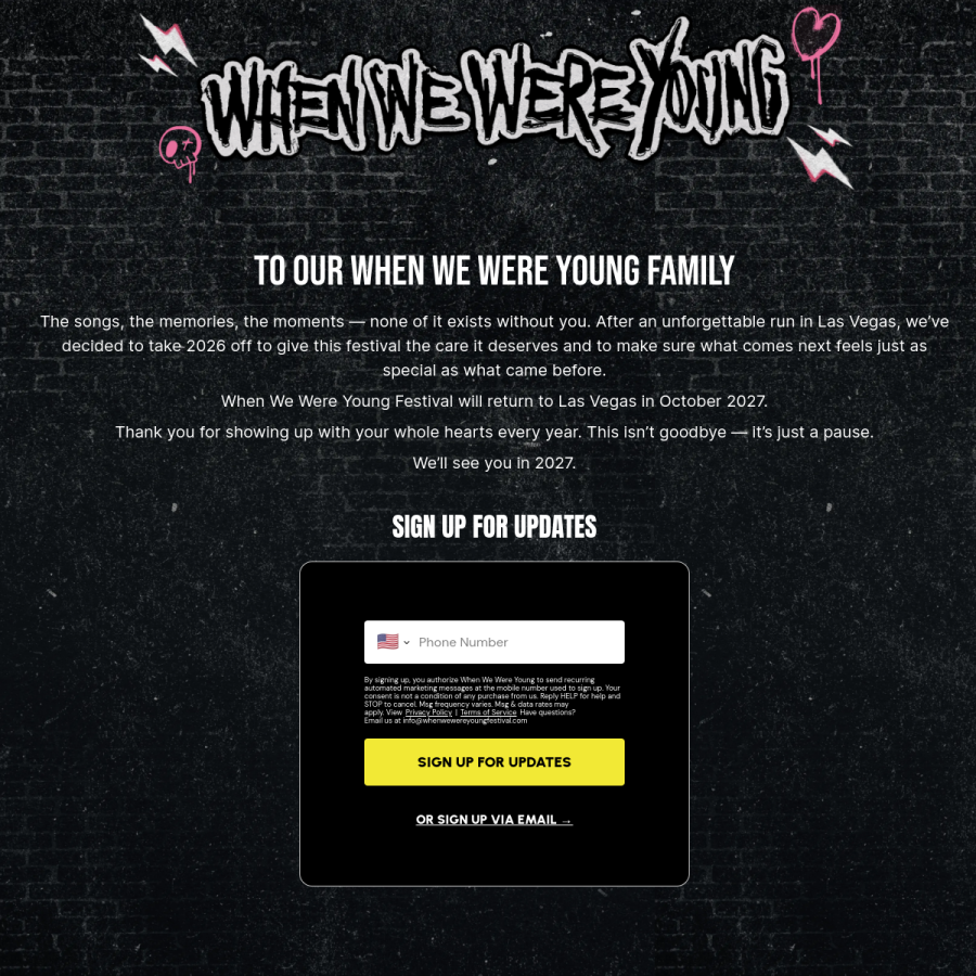 whenwewereyoungfestival.com homepage screenshot