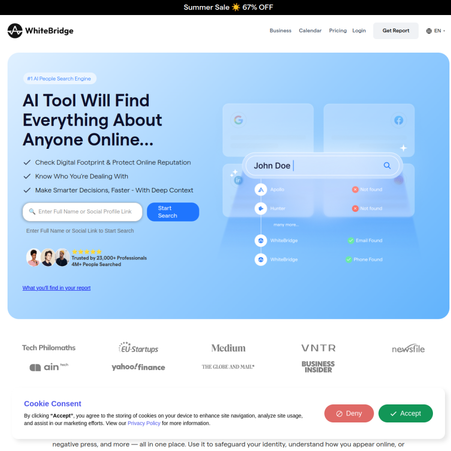 whitebridge.ai homepage screenshot