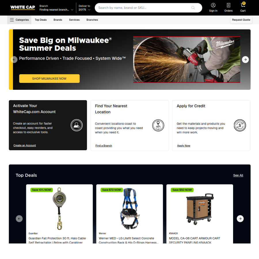 whitecap.com homepage screenshot