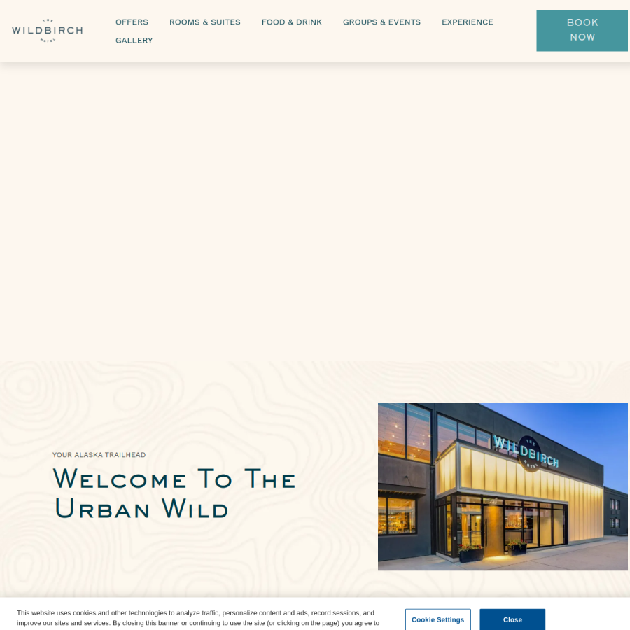 wildbirchhotel.com homepage screenshot
