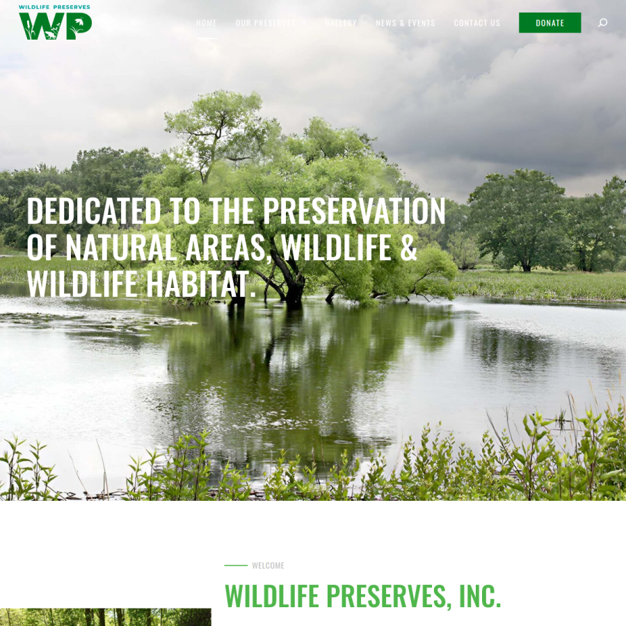 wildlifepreserves.org homepage screenshot