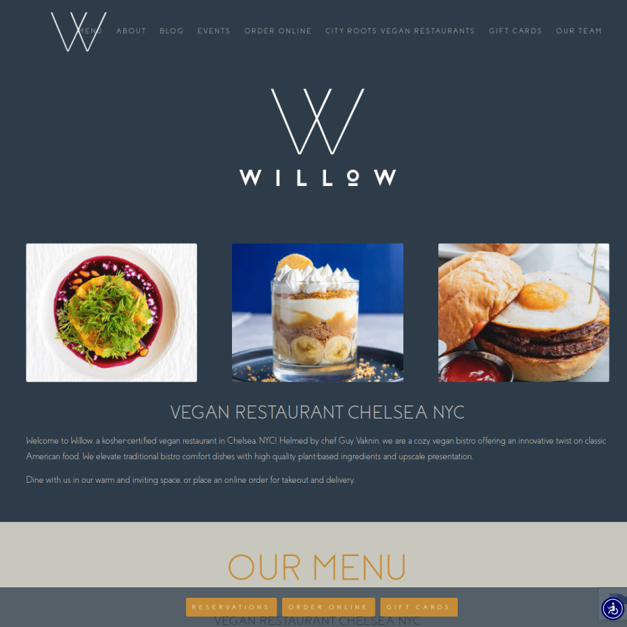 willownewyork.com homepage screenshot