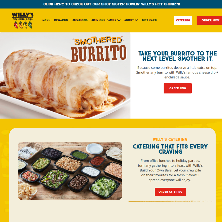 willys.com homepage screenshot