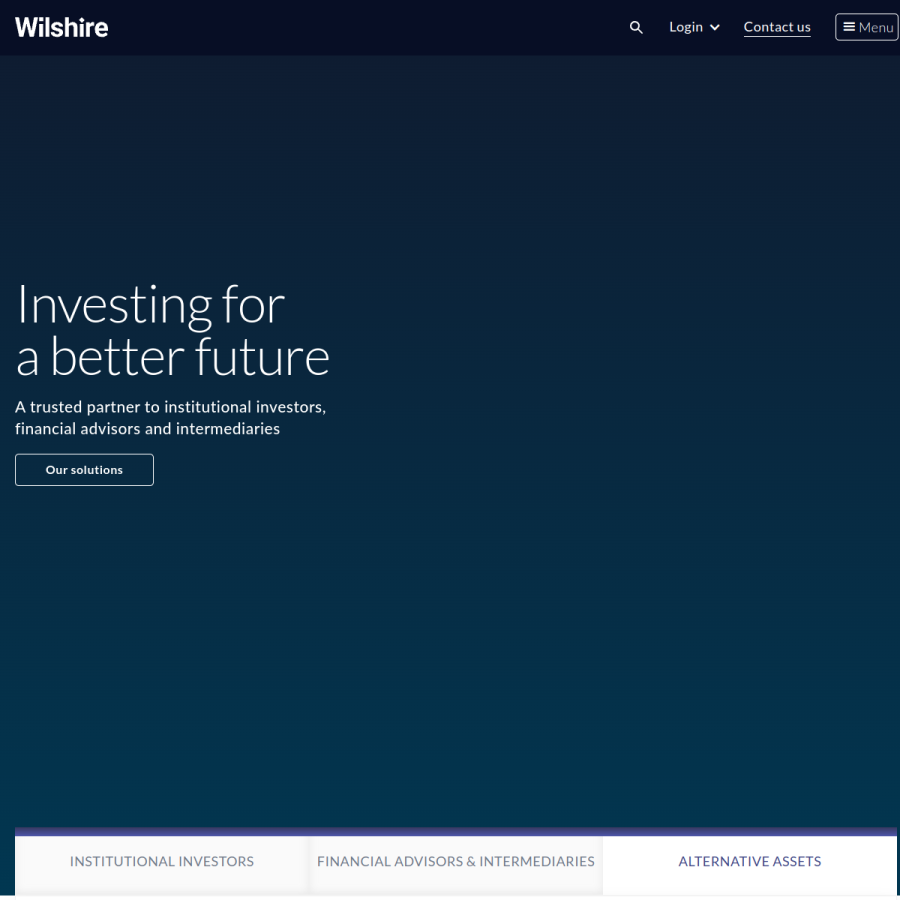 wilshire.com homepage screenshot