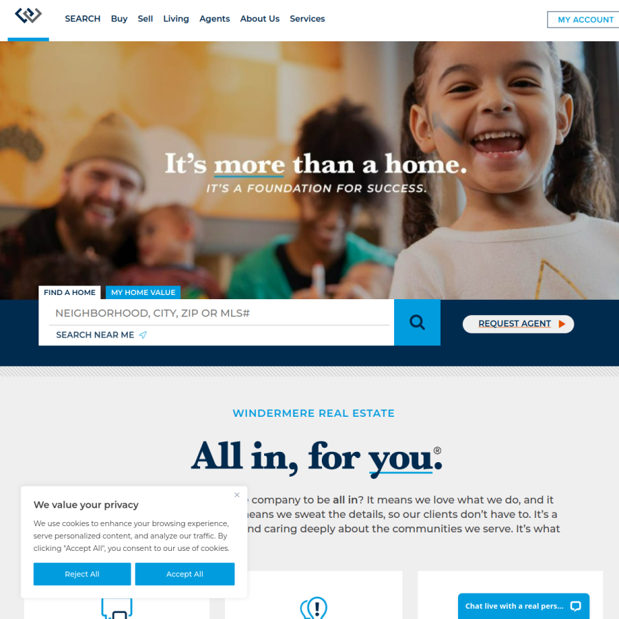 windermere.com homepage screenshot