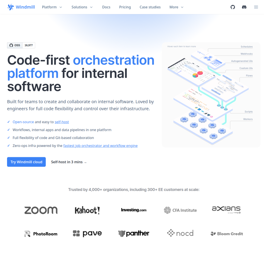 windmill.dev homepage screenshot