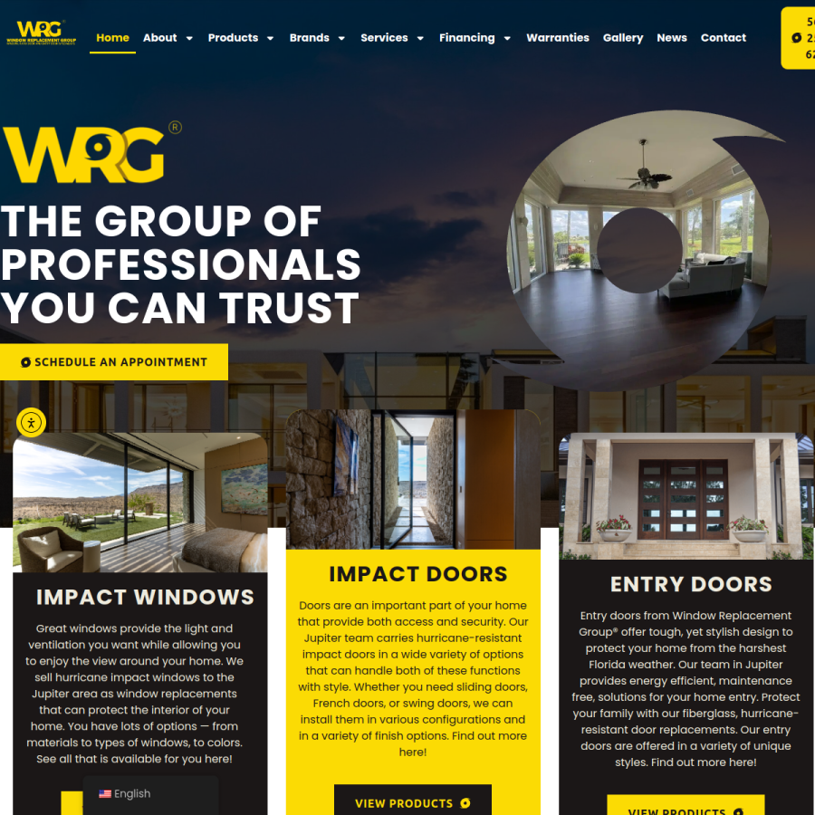 windowreplacementgroup.com homepage screenshot