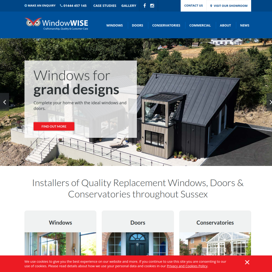 windowwise.co.uk homepage screenshot