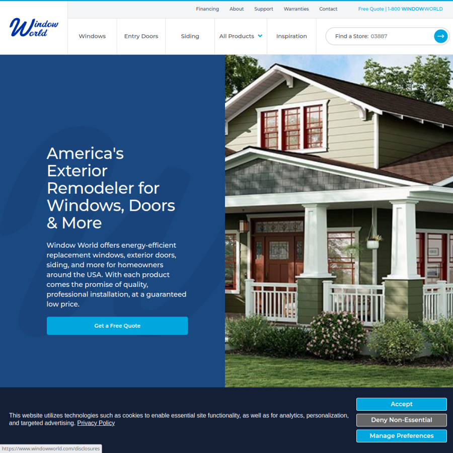 windowworld.com homepage screenshot