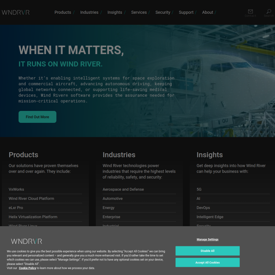 windriver.com homepage screenshot