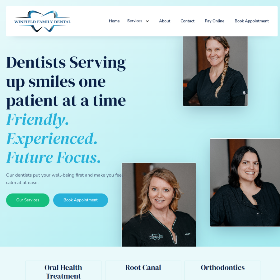winfielddental.com homepage screenshot