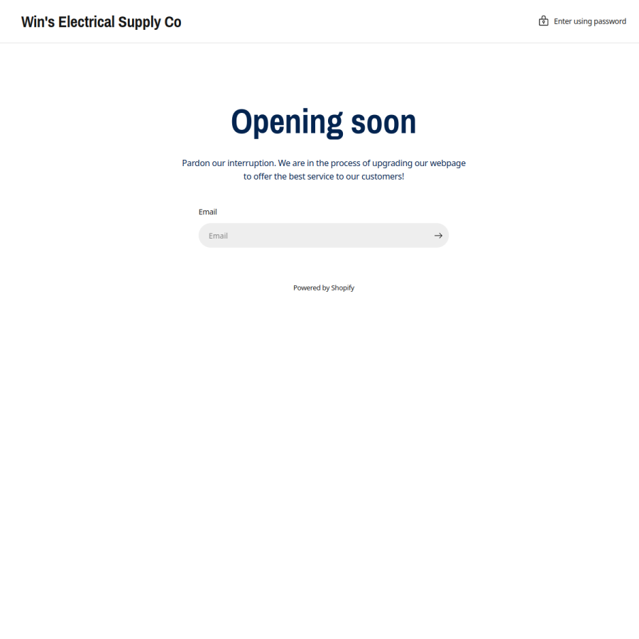 winselectric.com homepage screenshot