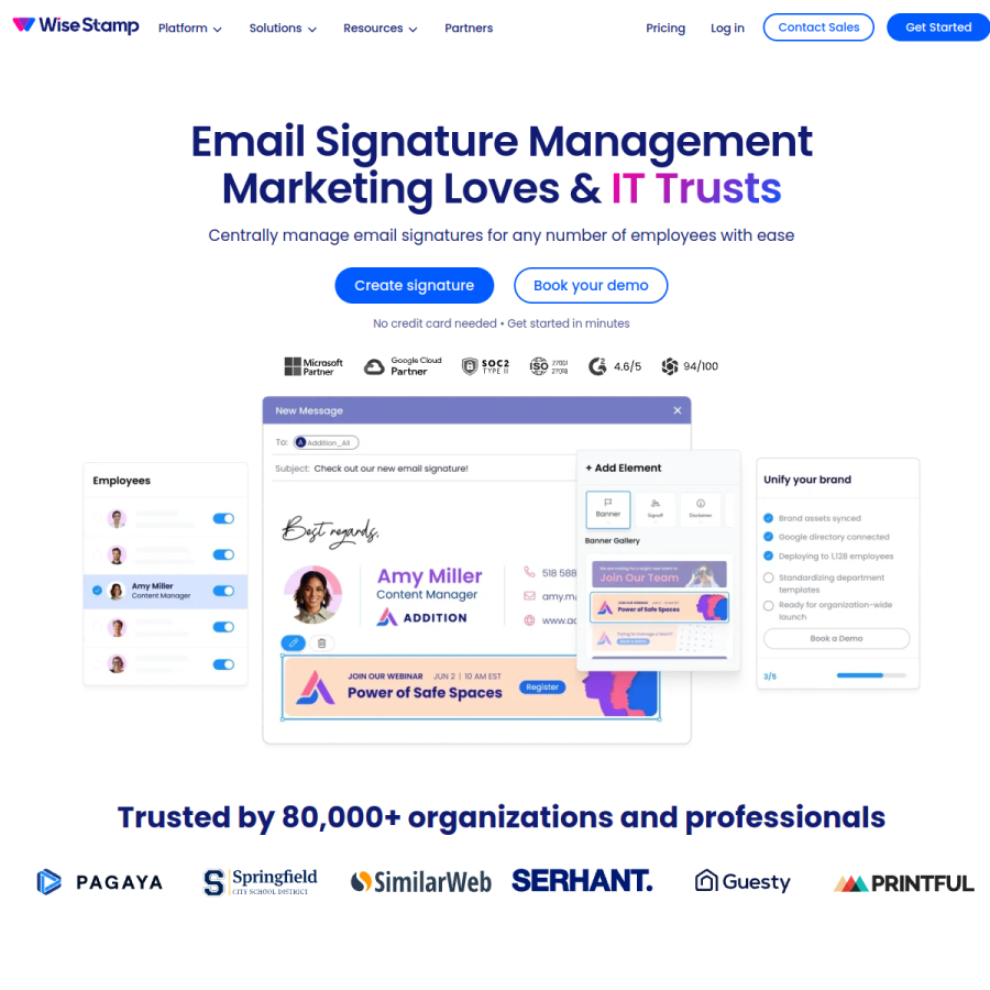 wisestamp.com homepage screenshot