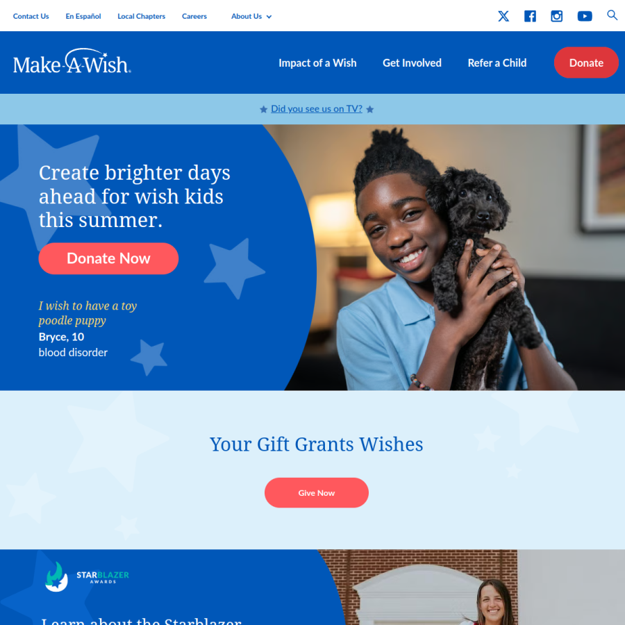 wish.org homepage screenshot