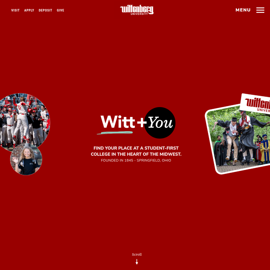 wittenberg.edu homepage screenshot