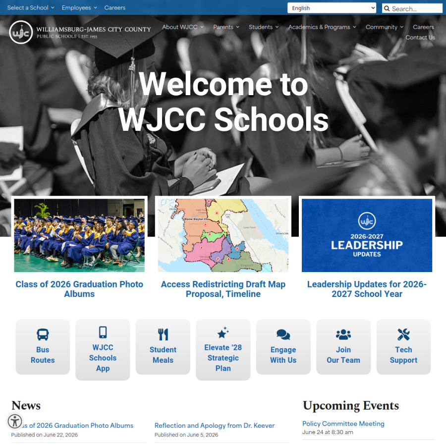 wjccschools.org homepage screenshot