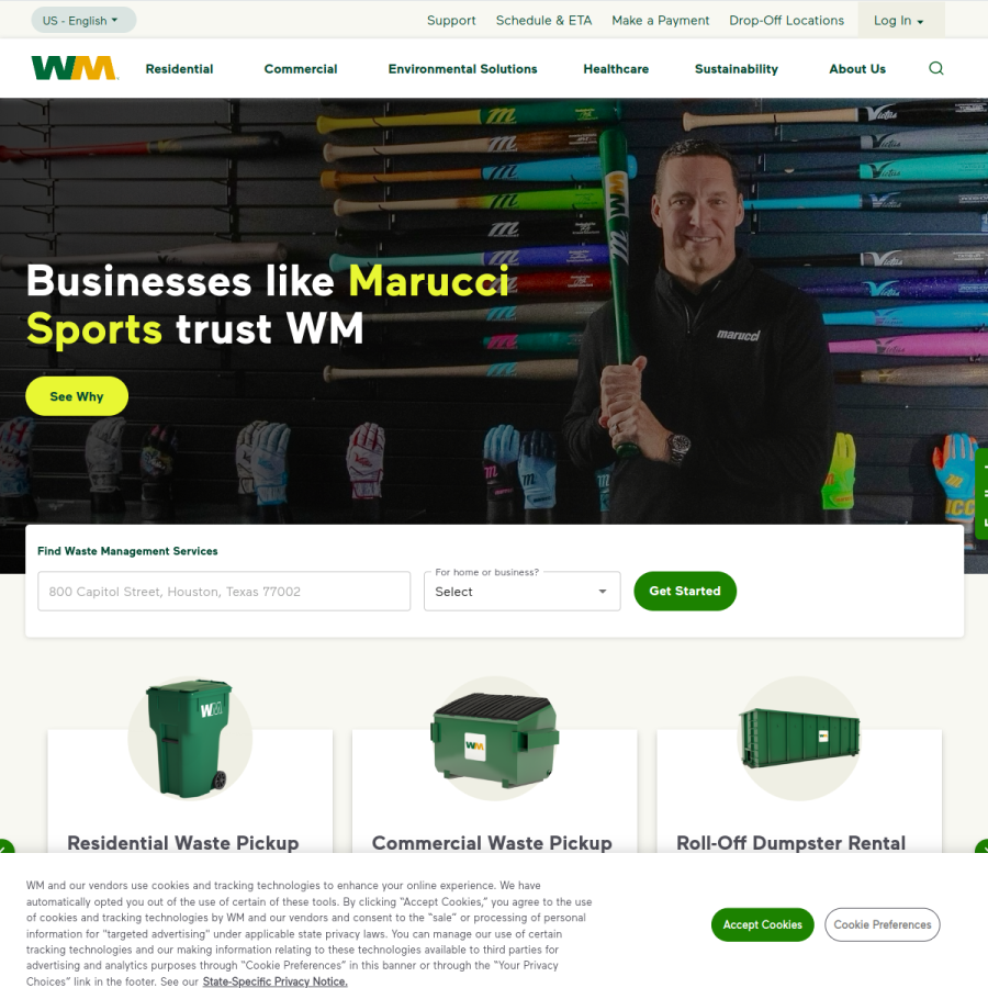 wm.com homepage screenshot