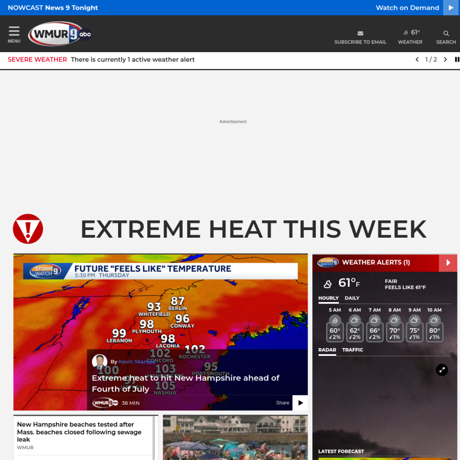 wmur.com homepage screenshot