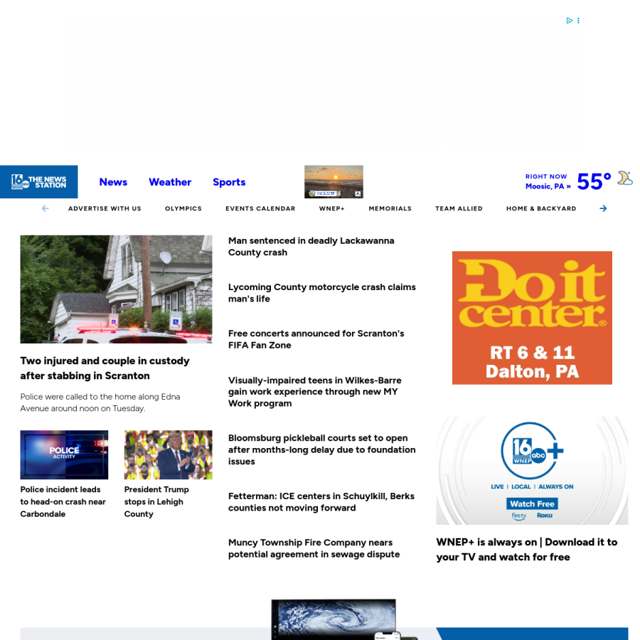 wnep.com homepage screenshot