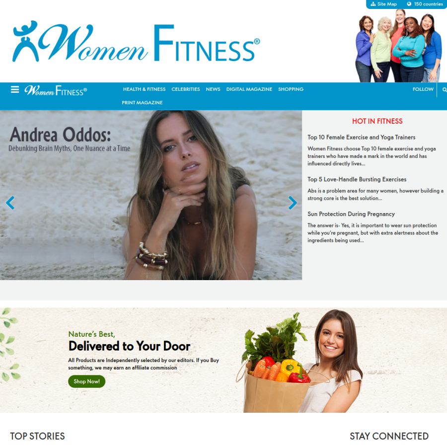 womenfitness.net homepage screenshot