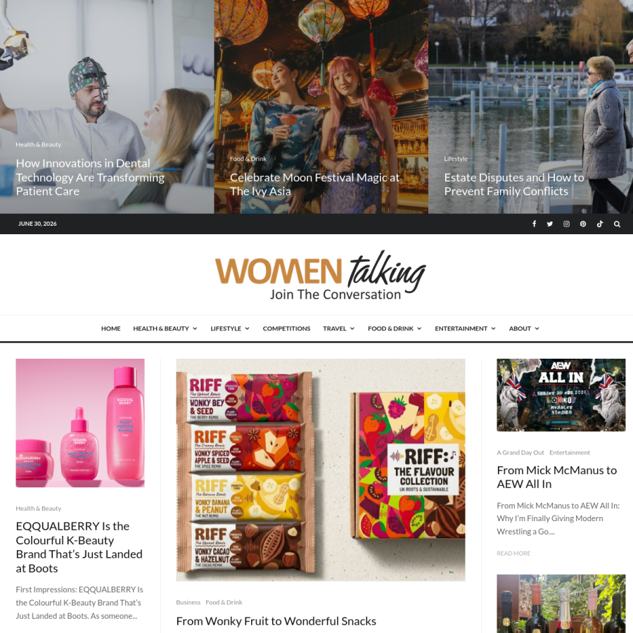 womentalking.co.uk homepage screenshot