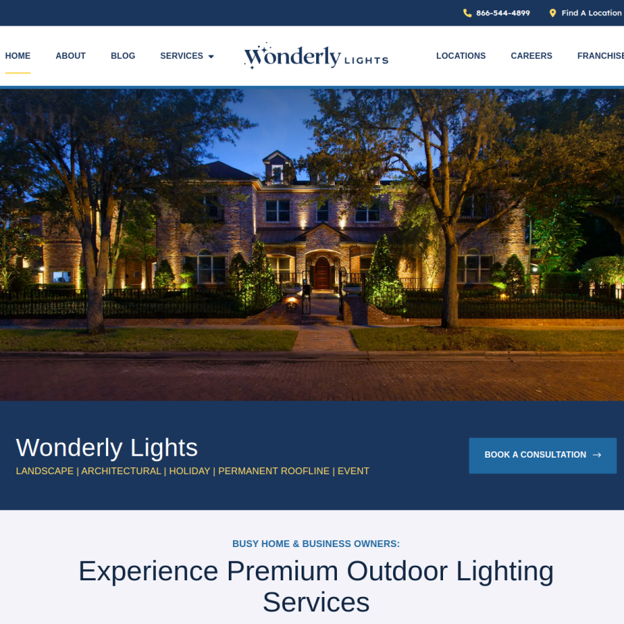 wonderlylights.com homepage screenshot