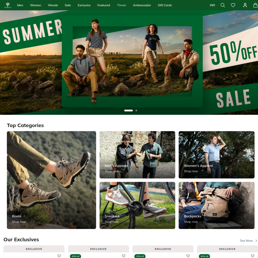 woodlandworldwide.com homepage screenshot