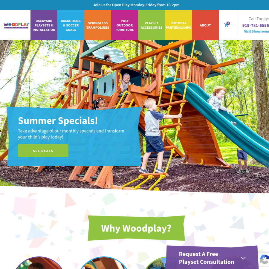 woodplaync.com homepage screenshot