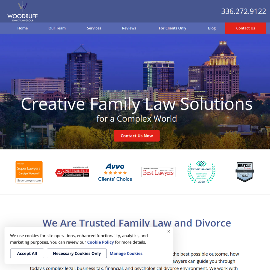 woodrufflawfirm.com homepage screenshot