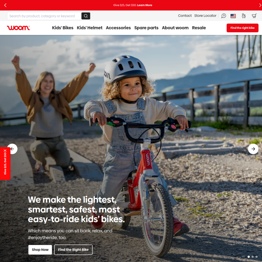 woom.com homepage screenshot