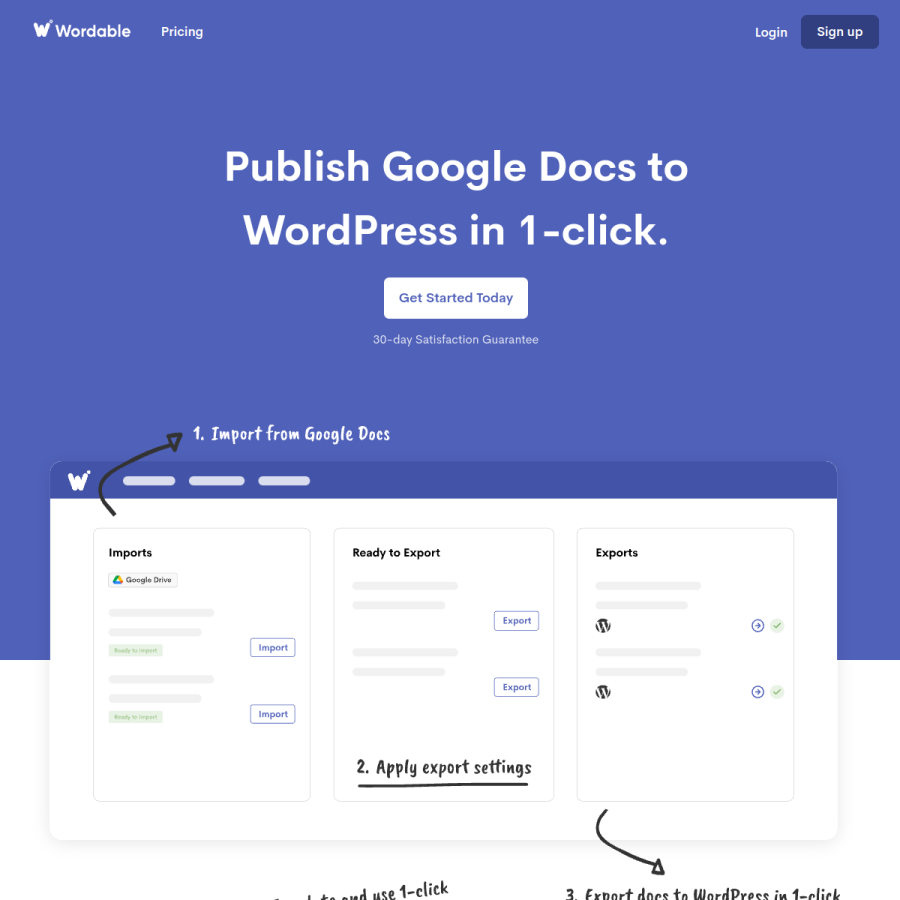 wordable.io homepage screenshot