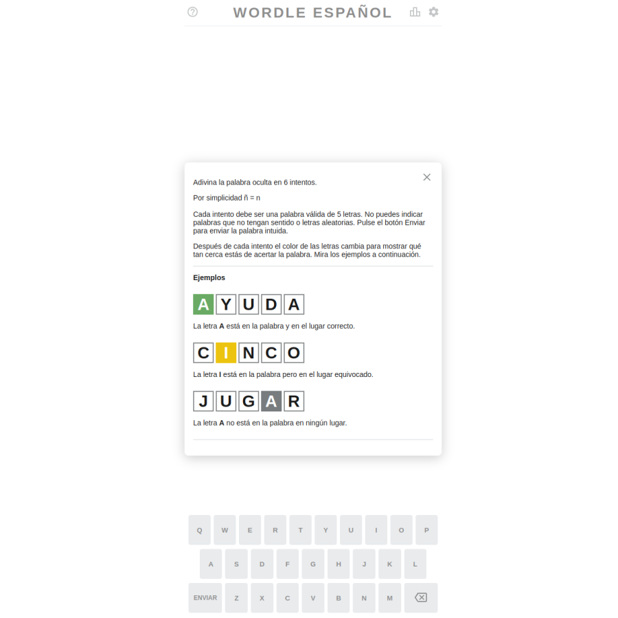 wordleespanol.org homepage screenshot