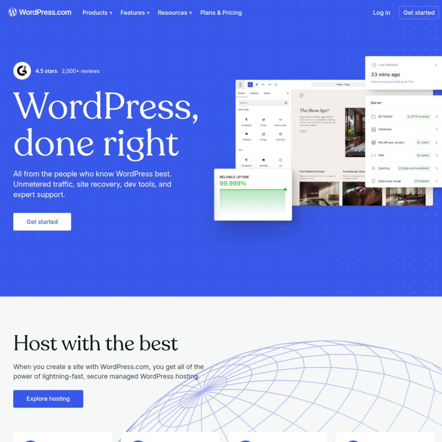 wordpress.com homepage screenshot