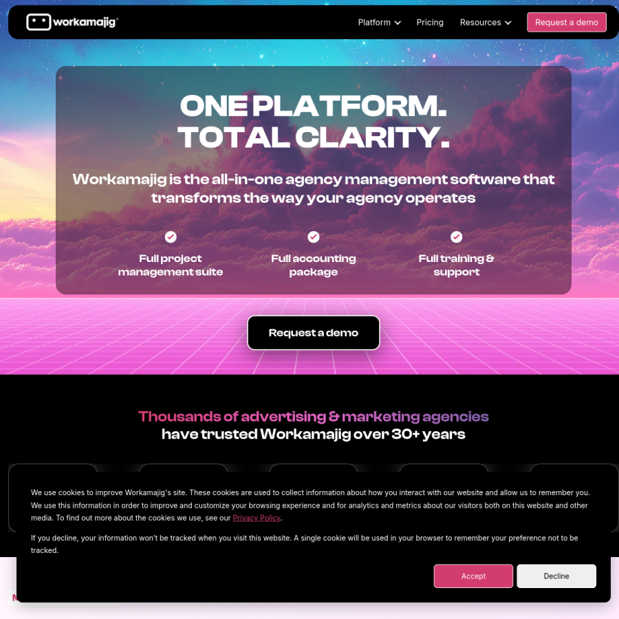 workamajig.com homepage screenshot