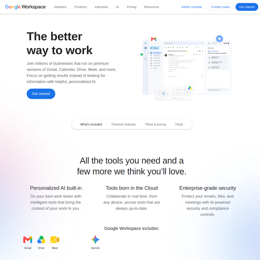 workspace.google.com homepage screenshot