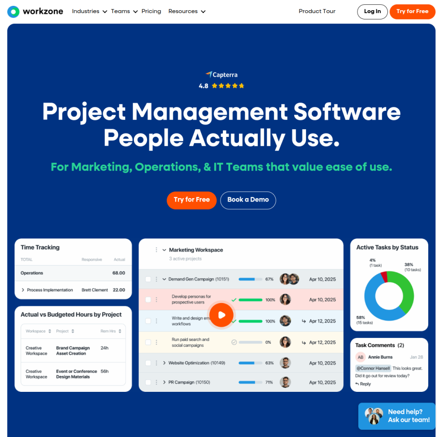 workzone.com homepage screenshot