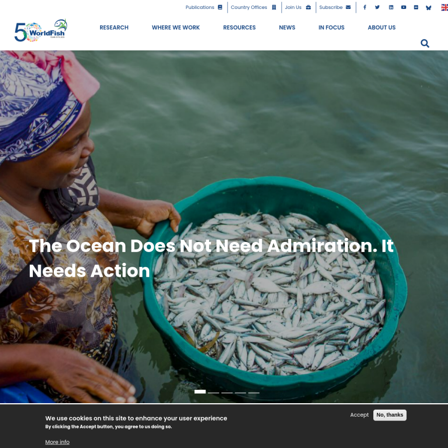 worldfishcenter.org homepage screenshot