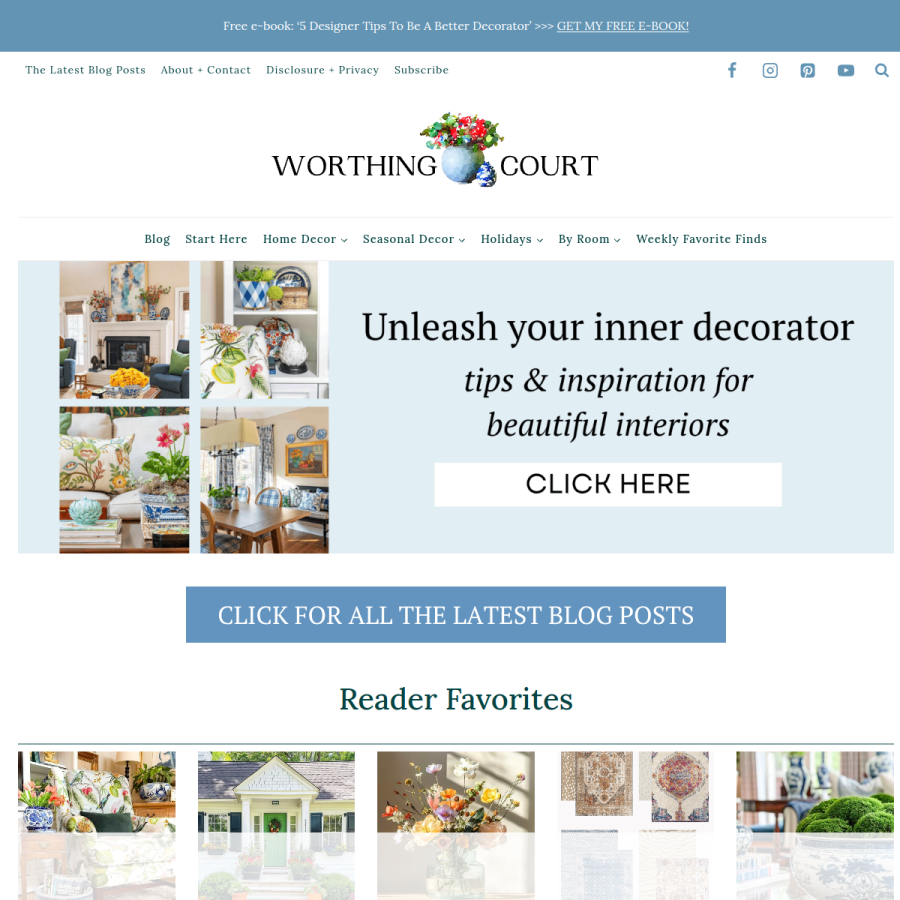 worthingcourtblog.com homepage screenshot