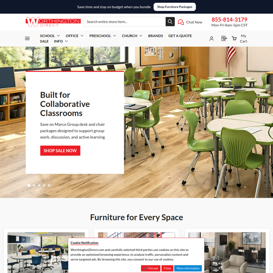 worthingtondirect.com homepage screenshot