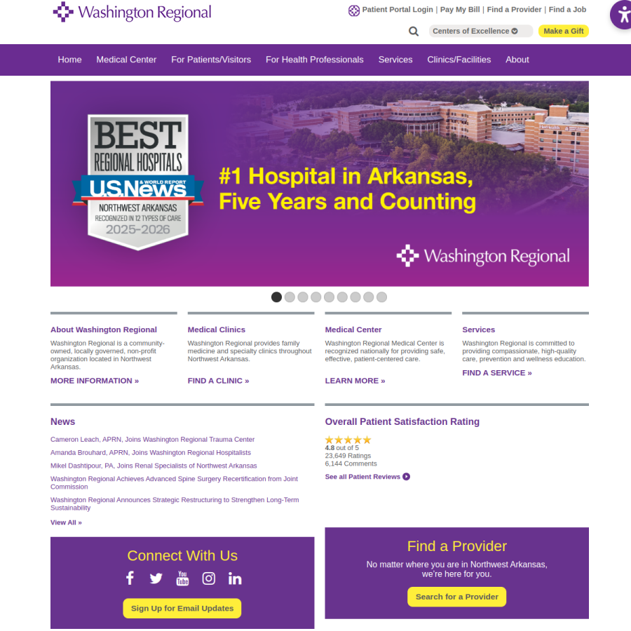 wregional.com homepage screenshot