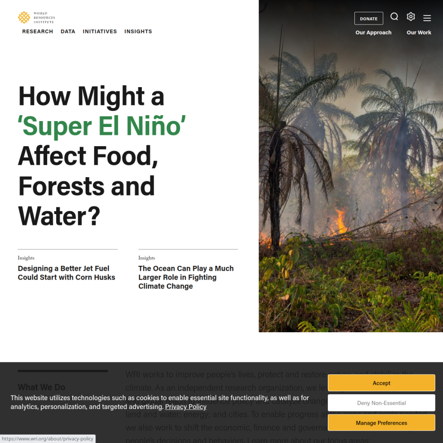 wri.org homepage screenshot