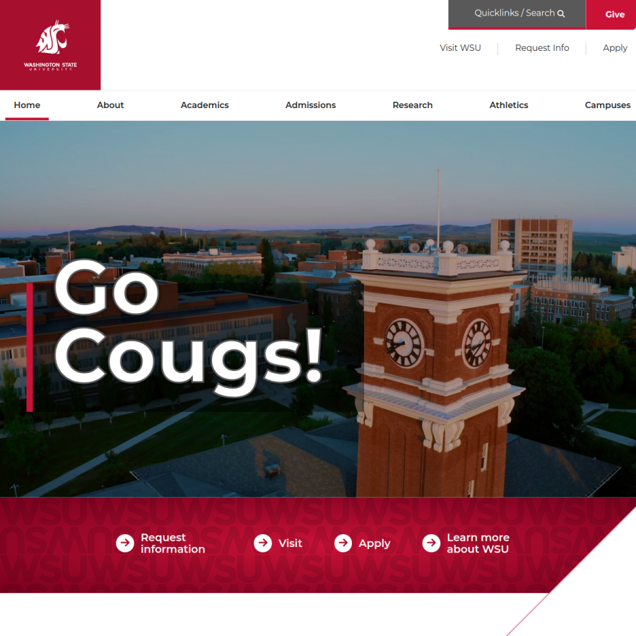 wsu.edu homepage screenshot