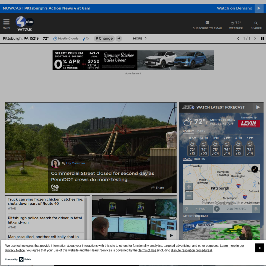 wtae.com homepage screenshot