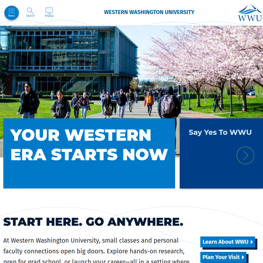 wwu.edu homepage screenshot